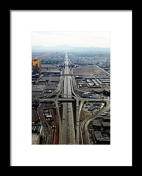 Las Vegas Framed Print featuring the photograph Leaving Las Vegas by Debbie Oppermann