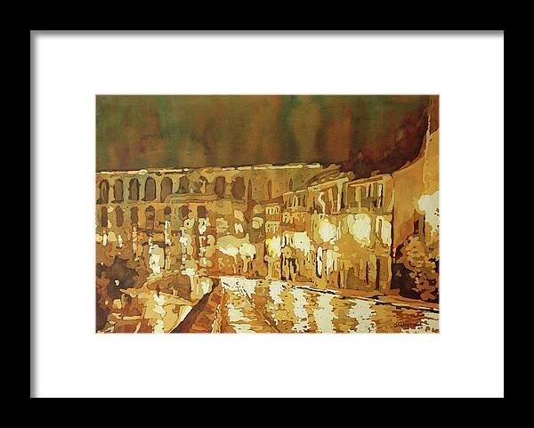 Segovia Framed Print featuring the painting Leaving Segovia by Jenny Armitage