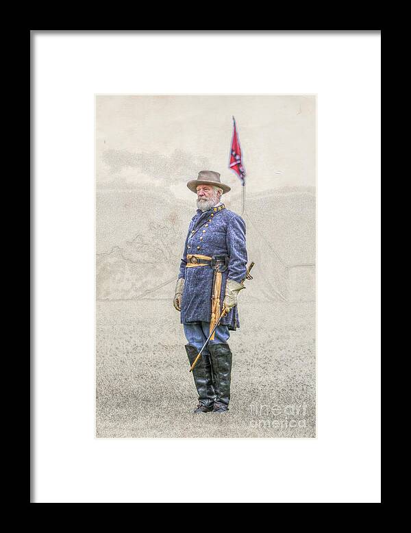 Lee At Appomattox Framed Print featuring the digital art Lee at Appomattox by Randy Steele