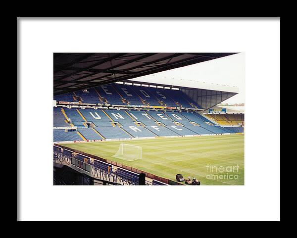 Leeds United Framed Print featuring the photograph Leeds - Elland Road - Lowfields Stand 4 - 1993 by Legendary Football Grounds