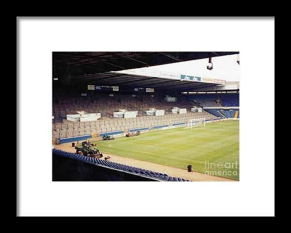 Leeds United Framed Print featuring the photograph Leeds - Elland Road - The Kop 3 - 1993 by Legendary Football Grounds