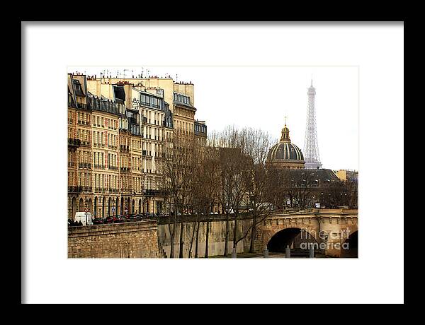 Left Bank View Framed Print featuring the photograph Left Bank View Paris by John Rizzuto