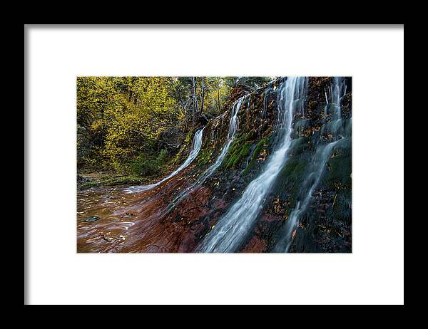 Waterfall Framed Print featuring the photograph Left Fork Waterfall by Wesley Aston