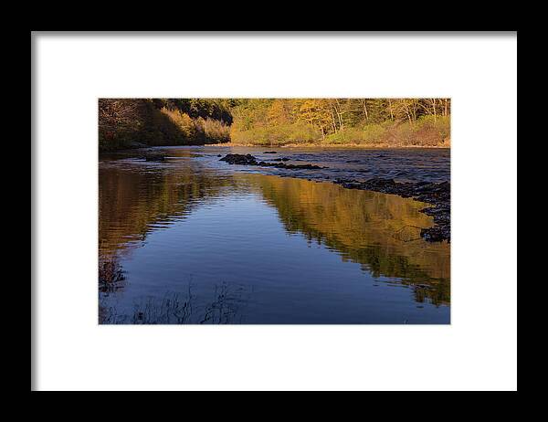 Lehigh River Framed Print featuring the photograph Lehigh River Reflection by Joe Kopp
