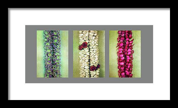 Lei Framed Print featuring the photograph Lei Trio by Jade Moon