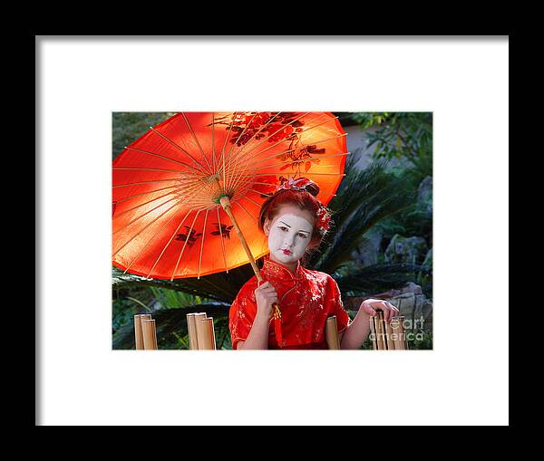 Japanese Garden Framed Print featuring the photograph Leia by Nancy Bradley