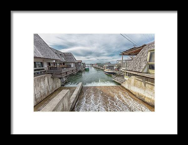 Fishing Framed Print featuring the photograph Leland Michigan with Dam by John McGraw