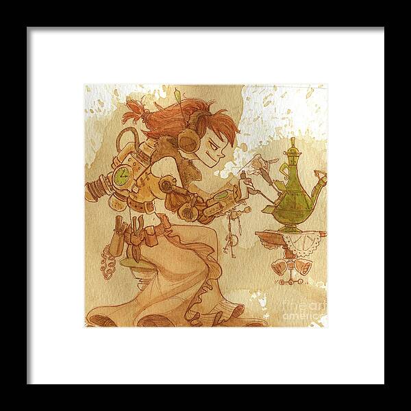 Steampunk Framed Print featuring the painting Lemongrass by Brian Kesinger