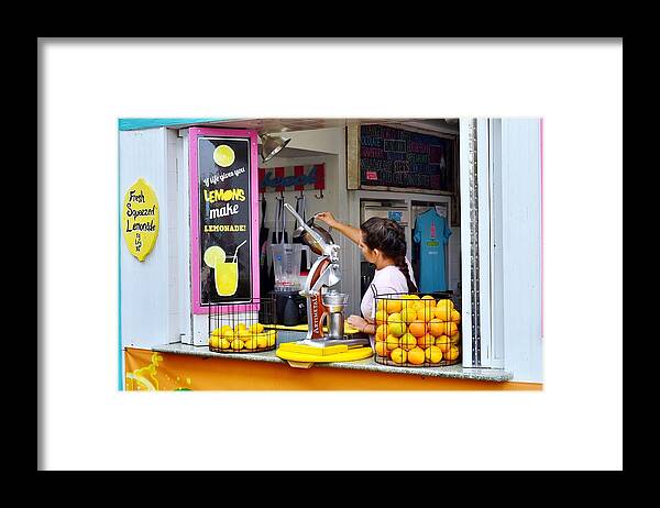 Shop Framed Print featuring the photograph Lemon's Make Lemonade - Rehoboth Beach Delaware by Kim Bemis