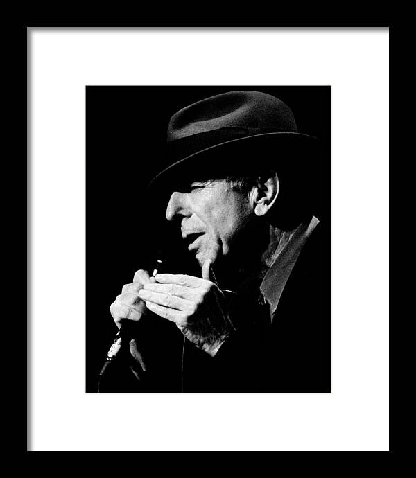Leonard Cohen Framed Print featuring the photograph Leonard Cohen by Mathieu L'Heureux Roy
