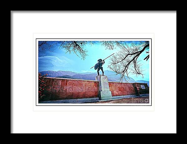 Leonidas Framed Print featuring the photograph Leonidas at Thermopylae ver 6 by Larry Mulvehill