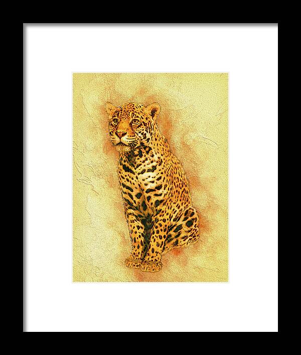 Leopard Framed Print featuring the painting Leopard 4 by Jack Zulli