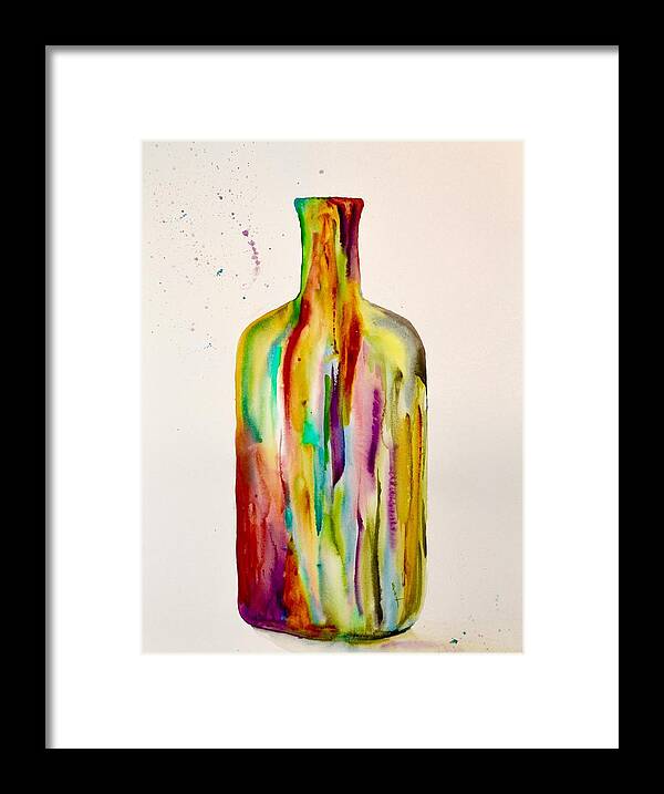 Beverage Framed Print featuring the painting Les Couleurs De L' Eau De La Vie by Beverley Harper Tinsley