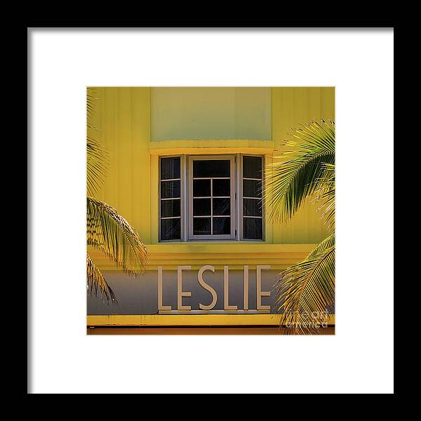 Art Deco Framed Print featuring the photograph Leslie Hotel by Doug Sturgess