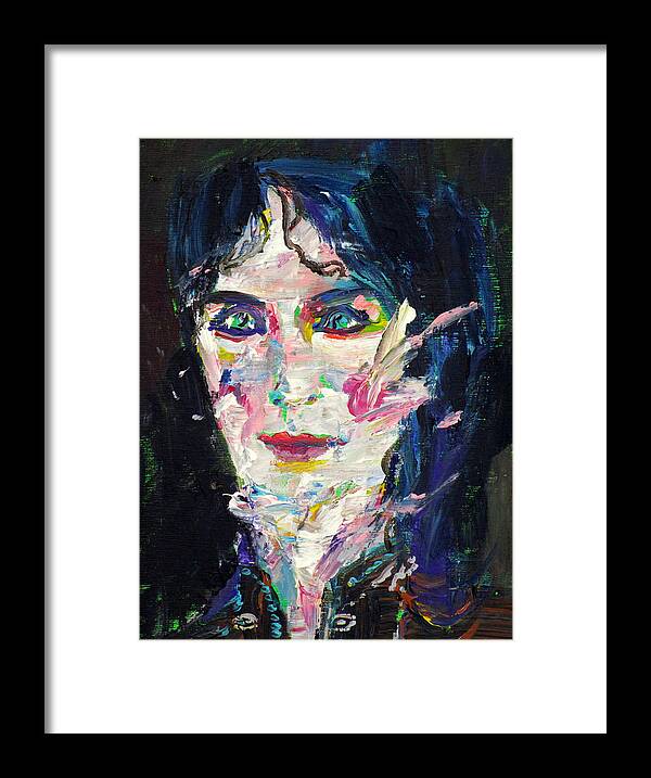 Portrait Framed Print featuring the painting Let's Feel Alive by Fabrizio Cassetta