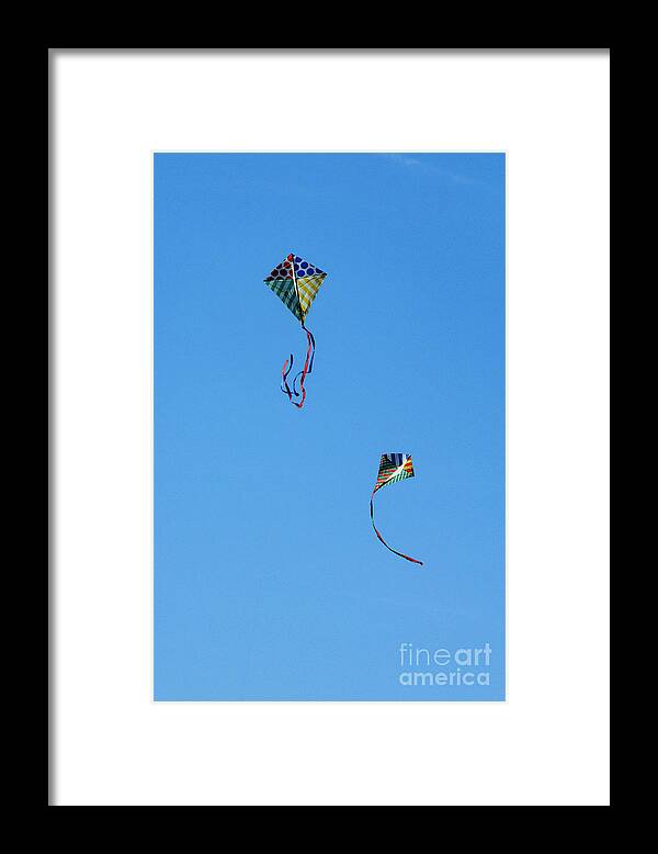 Kites Framed Print featuring the photograph Let's Fly Away by Debra Fedchin