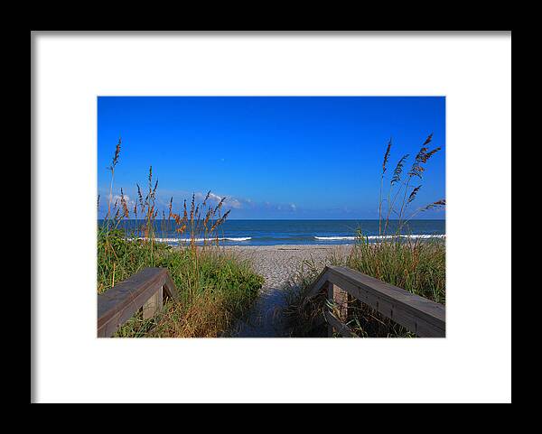 Cocoa Beach Framed Print featuring the photograph Lets go to the beach by Susanne Van Hulst
