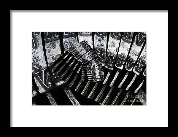 Matrix Framed Print featuring the photograph Letters by Michal Boubin