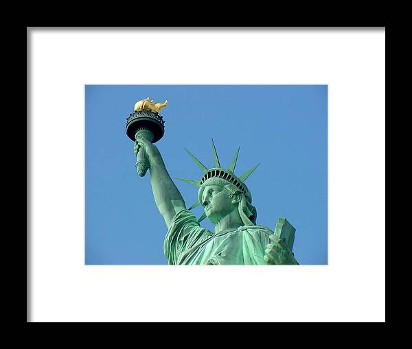 Statue Of Liberty Framed Print featuring the photograph Liberty Stand Tall by Tim Mattox