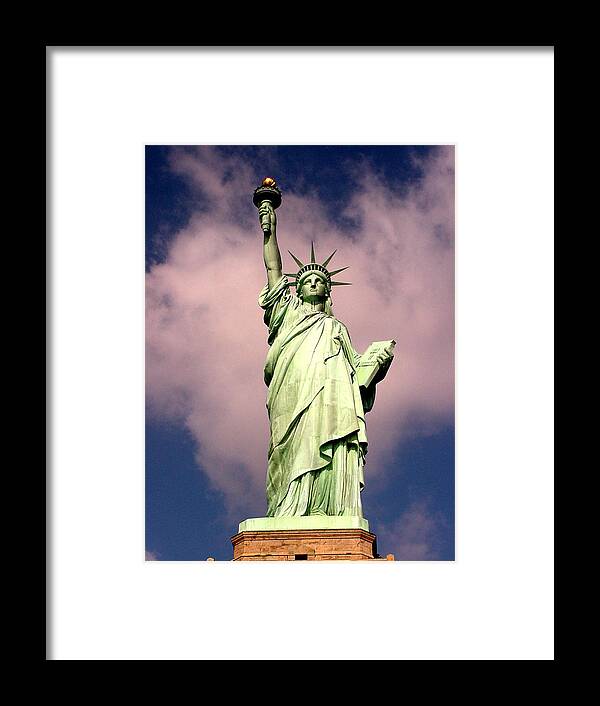 Statue Of Liberty Framed Print featuring the photograph Liberty V01 by Tim Mattox