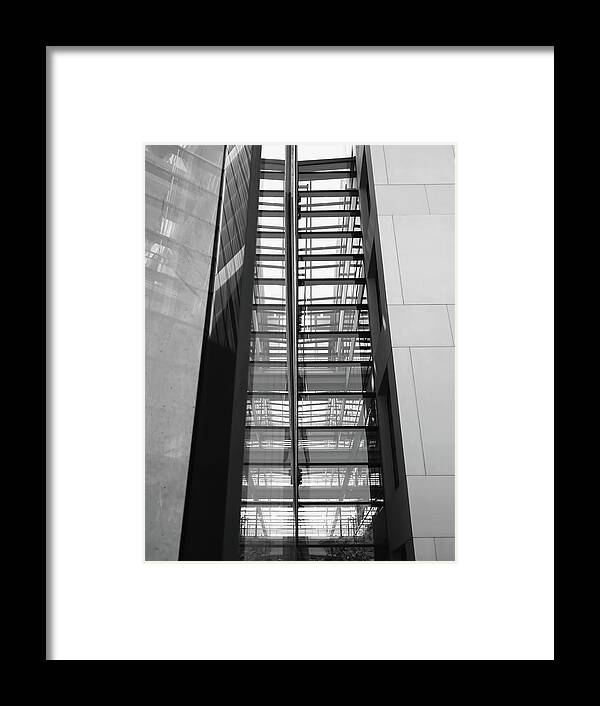 Architecture Framed Print featuring the photograph Library Skyway by Rona Black