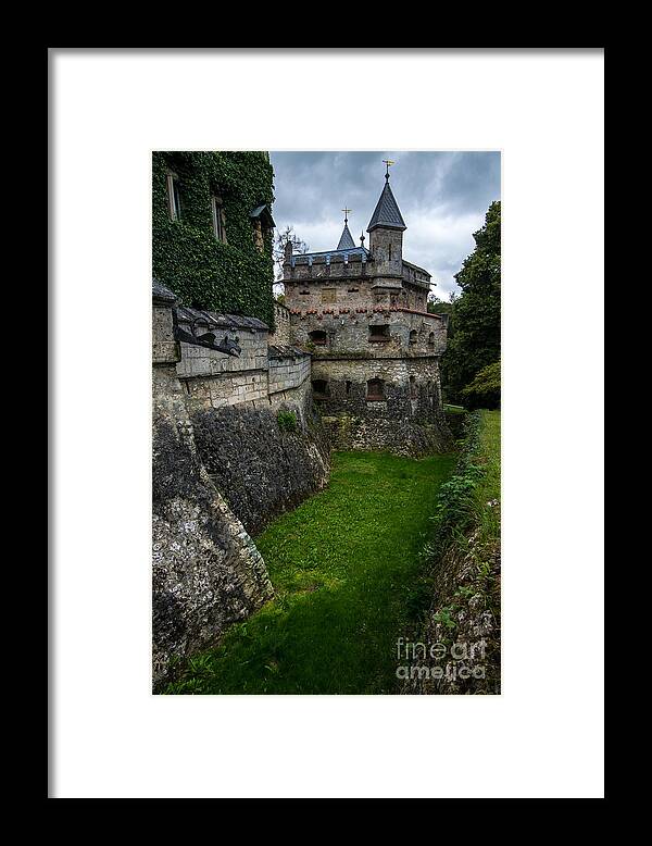 Lichtenstein Castle Framed Print featuring the photograph Lichtenstein Castle Moat - Baden Wurttemberg - Germany by Gary Whitton