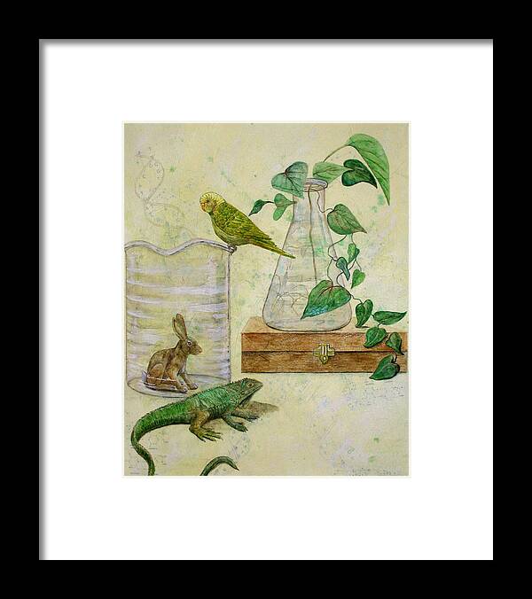 Biology Framed Print featuring the painting Life Forms by Sandy Clift