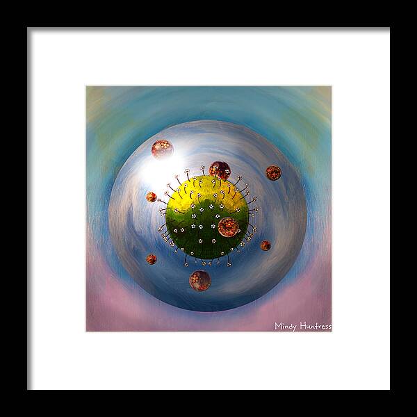 Bubbles Framed Print featuring the painting Life Shouldn't be Black and White by Mindy Huntress