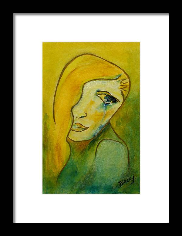 Woman Framed Print featuring the painting Life Unlived by Donna Blackhall