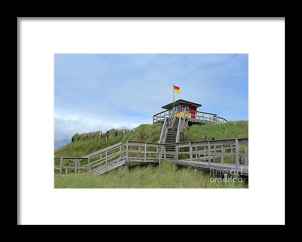 Rossnowlagh Framed Print featuring the photograph Rossnowlagh Lifeguard Station 3 Donegal Ireland by Eddie Barron
