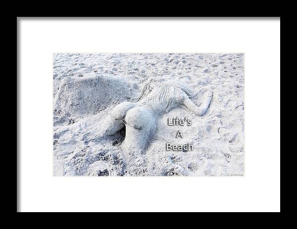 Beach Framed Print featuring the photograph Life's A Beach by Sharon Cummings by Sharon Cummings