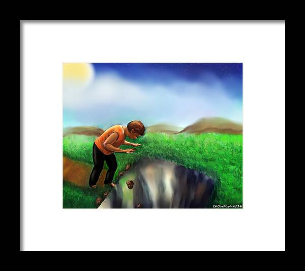 Landscape Framed Print featuring the digital art Life's Trapping by Carmen Cordova