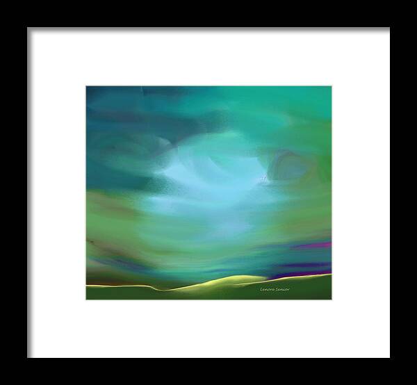 Minimal Framed Print featuring the painting Light in the Storm by Lenore Senior