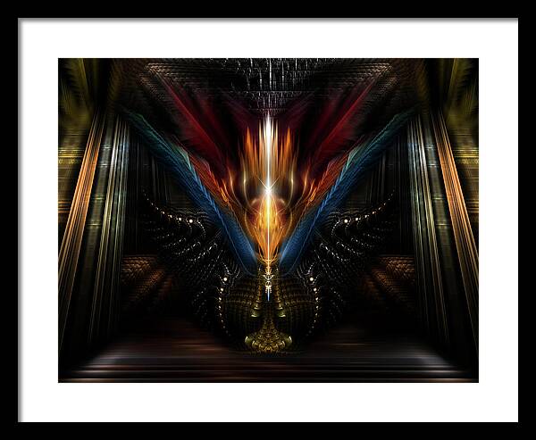 Light Of Fire Framed Print featuring the digital art Light Of Fire by Rolando Burbon
