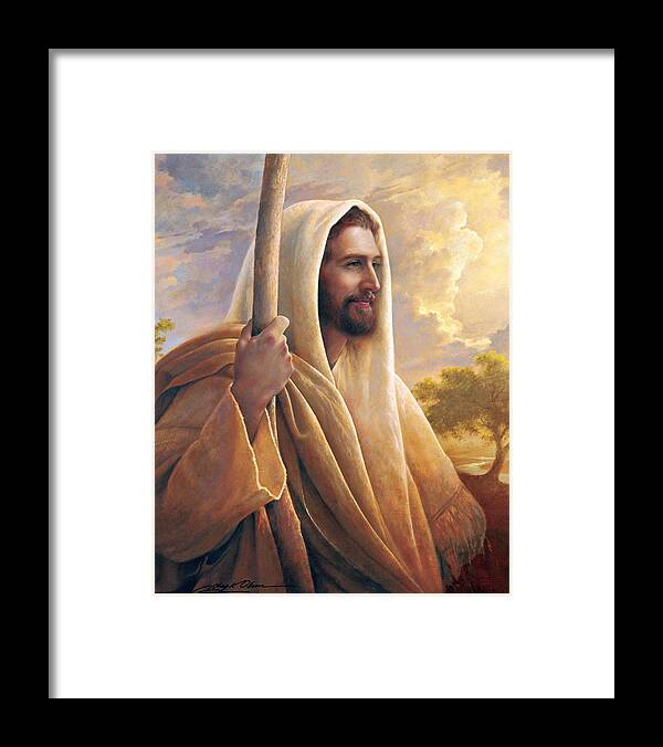Light Of The World Framed Print featuring the painting Light of the World by Greg Olsen