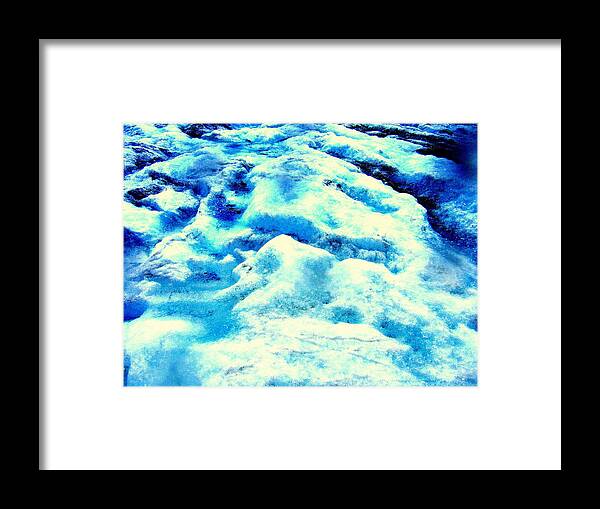 Light Framed Print featuring the photograph Light On Glacier by Kumiko Mayer
