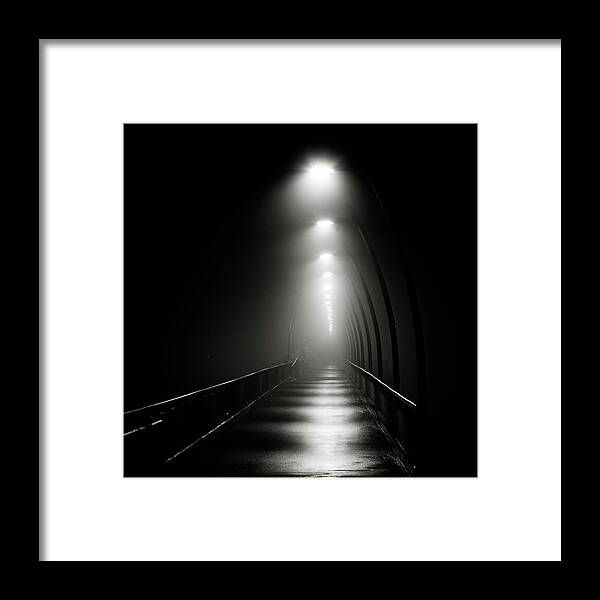 Black And White Framed Print featuring the photograph Light the Way by Darryl Hendricks