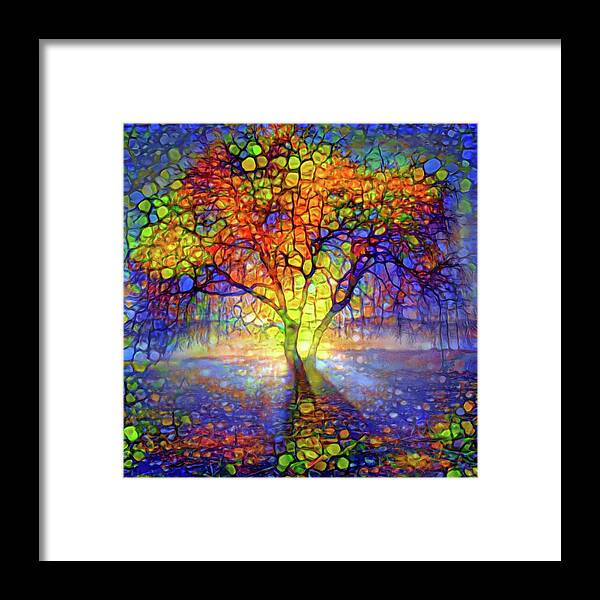 Light Through The Tree Framed Print featuring the mixed media Light through the tree by Lilia S