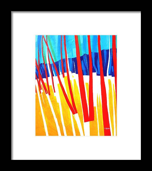 Trees Framed Print featuring the painting Light through the Trees by Cristina Stefan