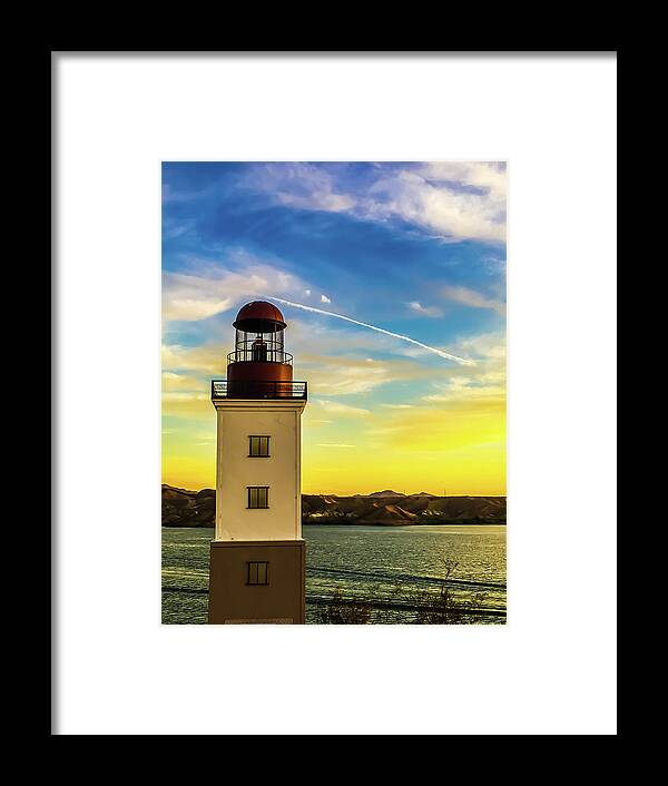Lake Framed Print featuring the photograph Lighthouse Lake by Charles Benavidez
