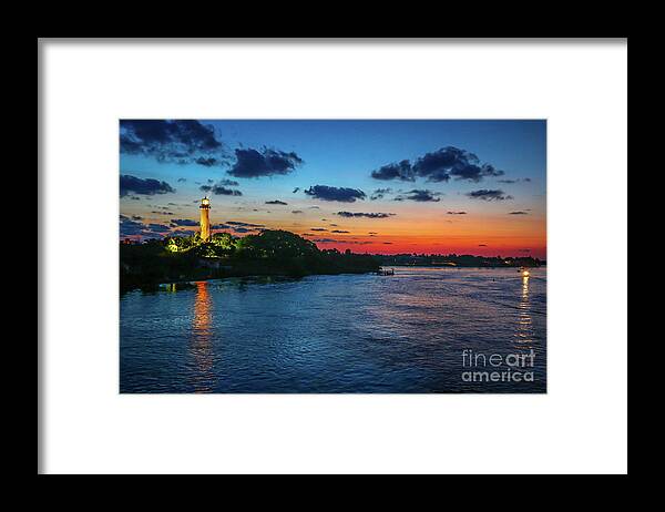 Light House Framed Print featuring the photograph Lighthouse Light Beam by Tom Claud