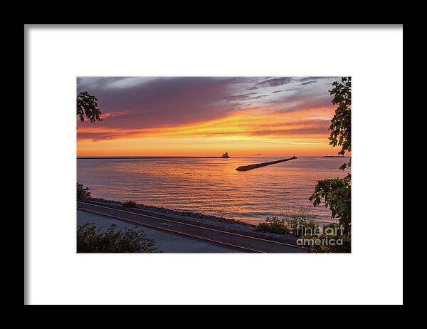 Lighthouse Framed Print featuring the photograph Lighthouse Sunset by Rod Best