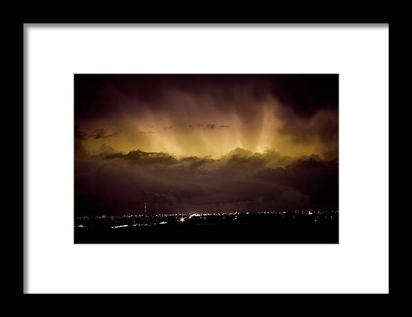 bo Insogna Framed Print featuring the photograph Lightning Cloud Burst Boulder County Colorado IM29 by James BO Insogna