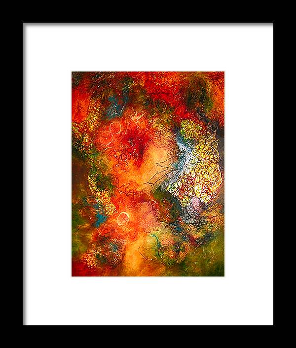 Cosmos Framed Print featuring the mixed media Lightning in the Cosmos by Gerry Delongchamp