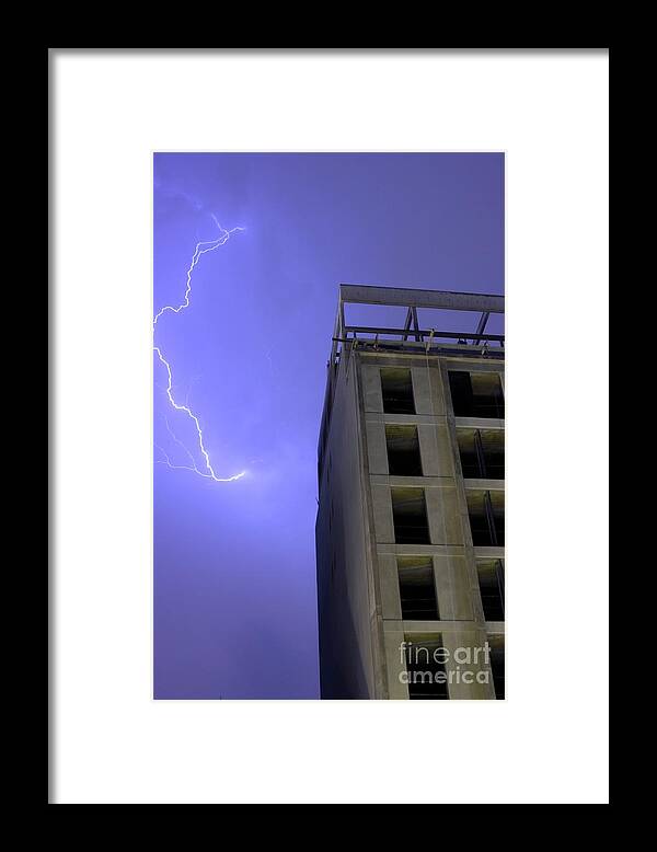 Lightning Framed Print featuring the photograph Lightning on Rivadavia by Balanced Art