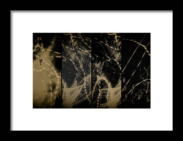 Prints And Posters Framed Print featuring the photograph Lightpainting Quads Art Print Photograph 4 by John Williams