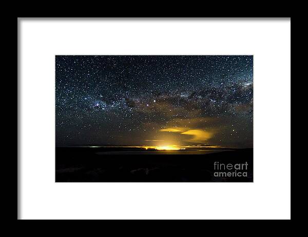 Nature Framed Print featuring the photograph Lights At Night by Mirko Chianucci
