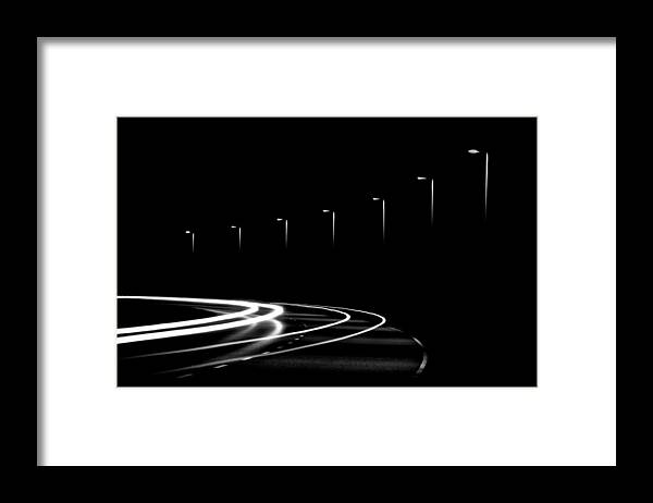 Abstract Framed Print featuring the photograph Lights in the Night by Gert Lavsen