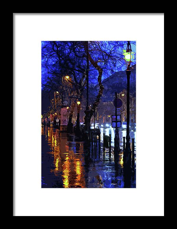City Framed Print featuring the painting Lights up the Night by AM FineArtPrints