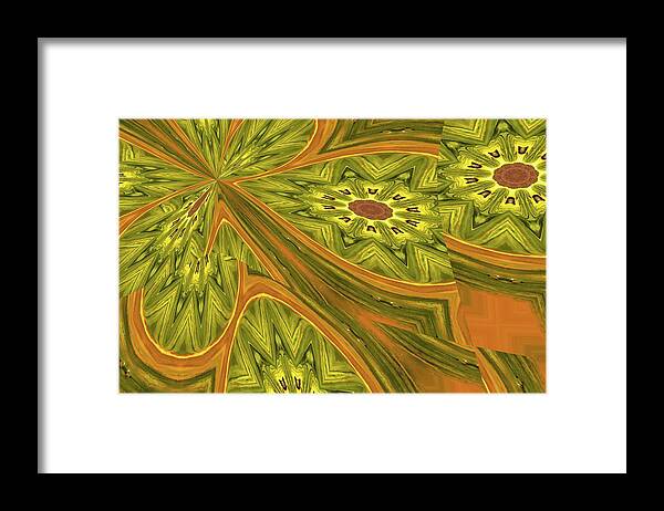 Digital Flower Framed Print featuring the photograph Like tumbling flowers abstract by Jeff Swan